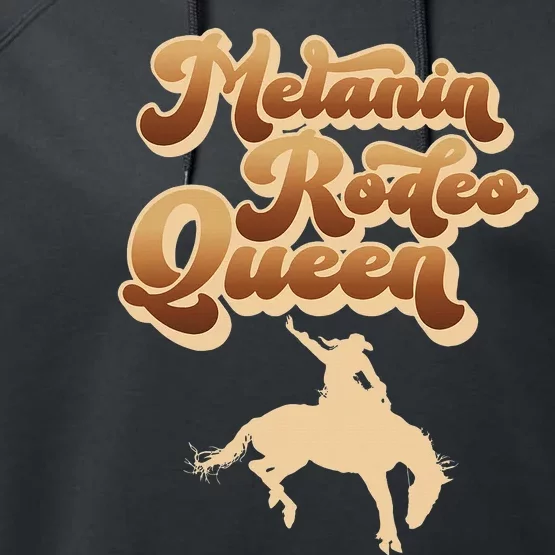 Melanin Rodeo Queen African American Southern Cowgirl Performance Fleece Hoodie