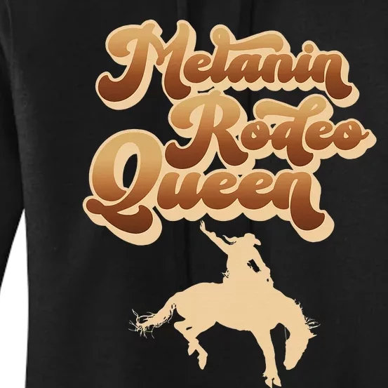 Melanin Rodeo Queen African American Southern Cowgirl Women's Pullover Hoodie