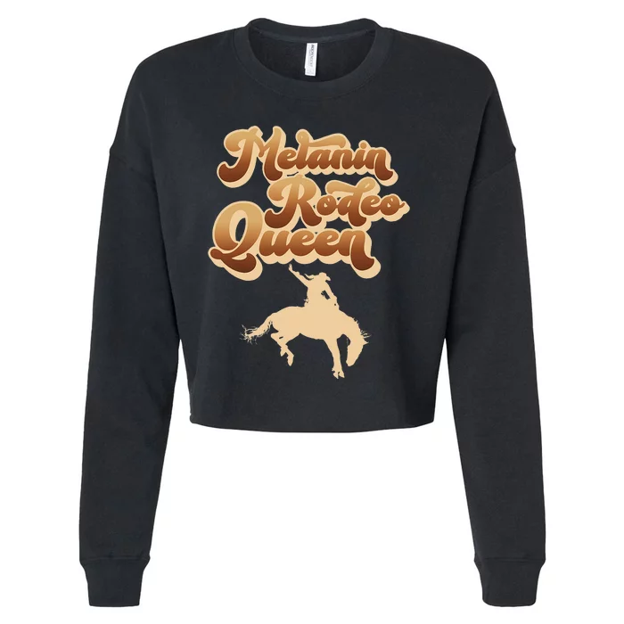 Melanin Rodeo Queen African American Southern Cowgirl Cropped Pullover Crew