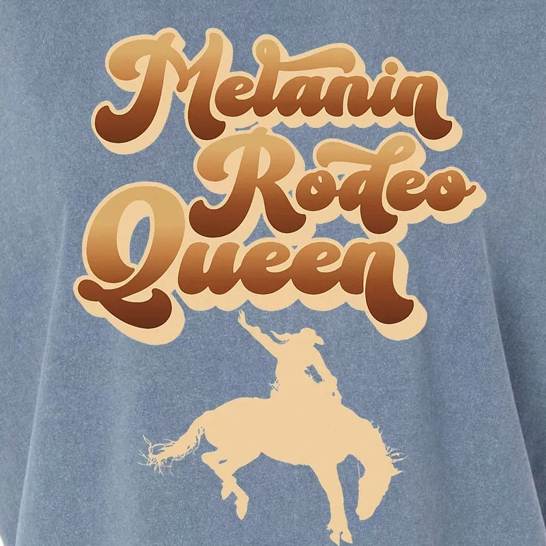 Melanin Rodeo Queen African American Southern Cowgirl Garment-Dyed Women's Muscle Tee