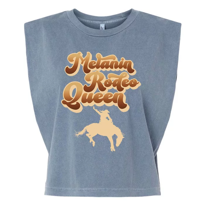 Melanin Rodeo Queen African American Southern Cowgirl Garment-Dyed Women's Muscle Tee