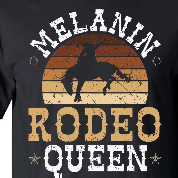 Melanin Rodeo Queen Bronc Riding African American Cowgirl Tall T-Shirt