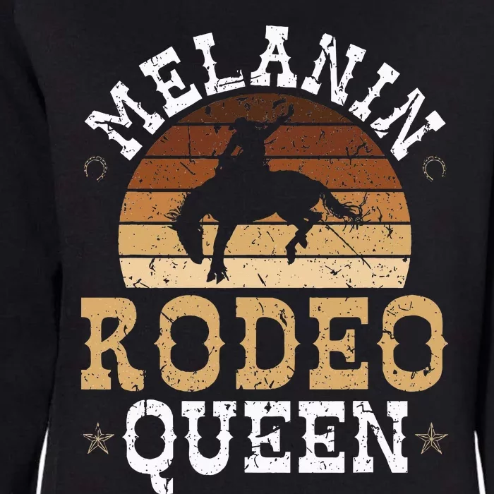 Melanin Rodeo Queen Bronc Riding African American Cowgirl Womens California Wash Sweatshirt