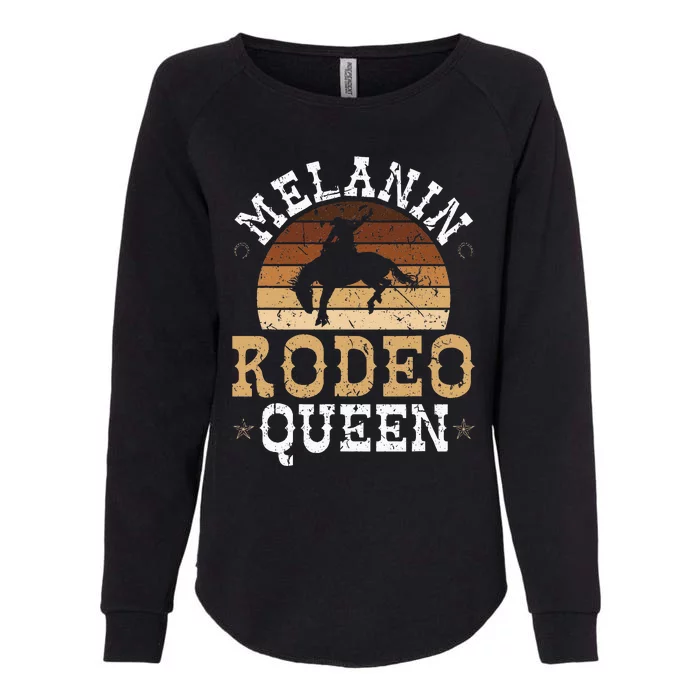 Melanin Rodeo Queen Bronc Riding African American Cowgirl Womens California Wash Sweatshirt