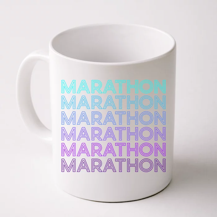 Marathon Runner Running Retro Gift Front & Back Coffee Mug