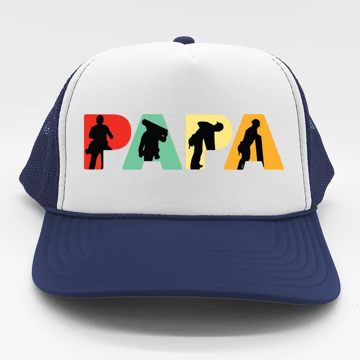 Men Retro Roofer Dad T Funny Papa Roofer Trucker Hat