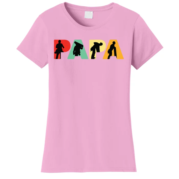 Men Retro Roofer Dad T Funny Papa Roofer Women's T-Shirt