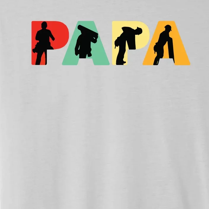 Men Retro Roofer Dad T Funny Papa Roofer ChromaSoft Performance T-Shirt