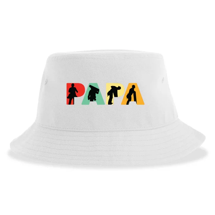 Men Retro Roofer Dad T Funny Papa Roofer Sustainable Bucket Hat