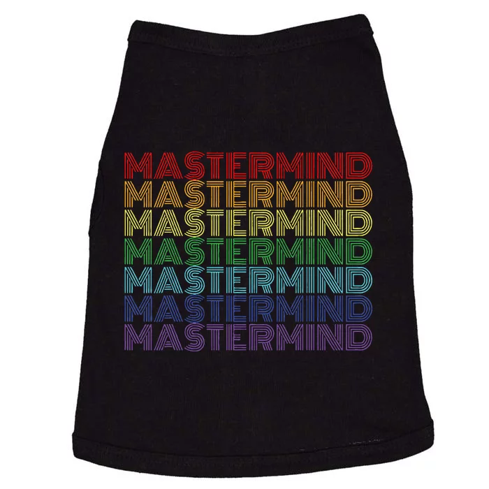 Mastermind Retro Rainbow Gift For Music Fan Doggie Tank