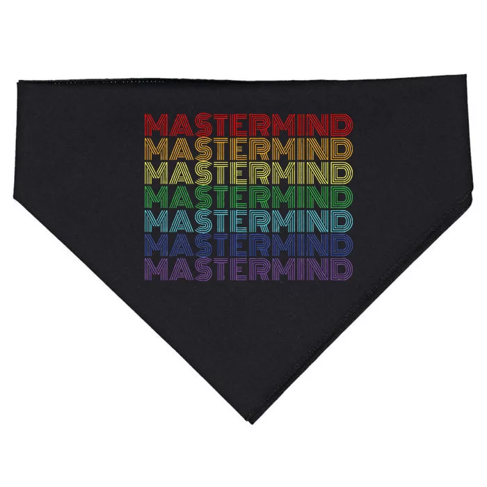 Mastermind Retro Rainbow Gift For Music Fan USA-Made Doggie Bandana