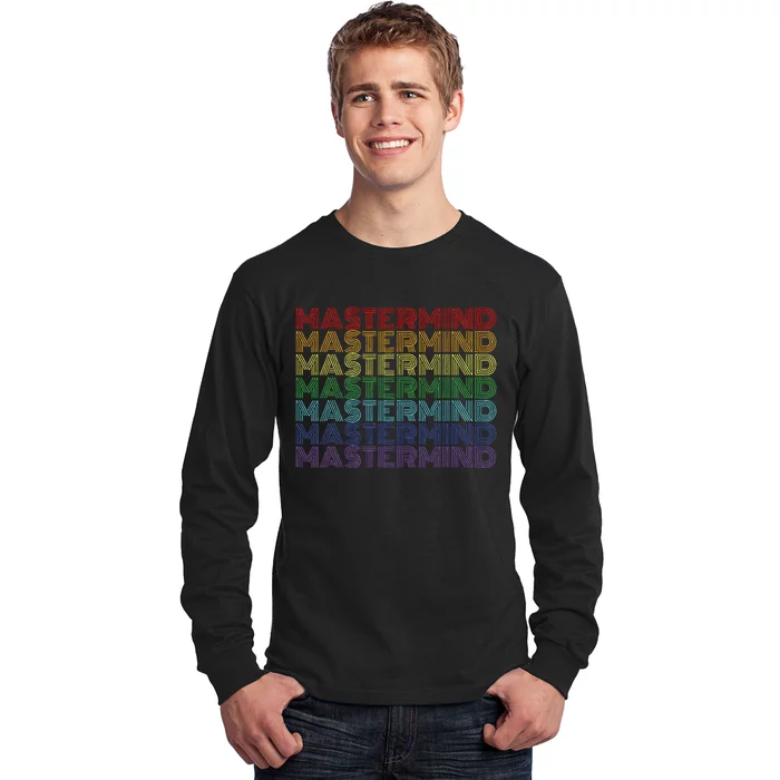 Mastermind Retro Rainbow Gift For Music Fan Long Sleeve Shirt