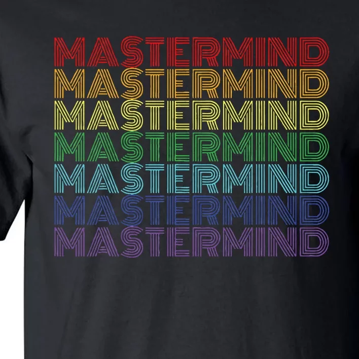 Mastermind Retro Rainbow Gift For Music Fan Tall T-Shirt