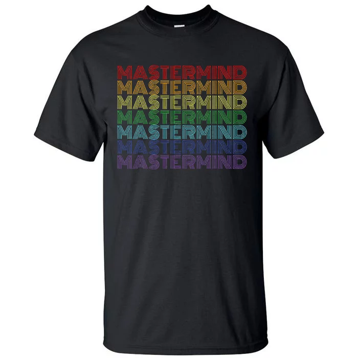 Mastermind Retro Rainbow Gift For Music Fan Tall T-Shirt