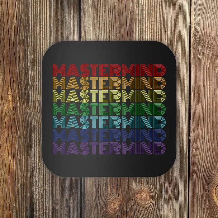 Mastermind Retro Rainbow Gift For Music Fan Coaster