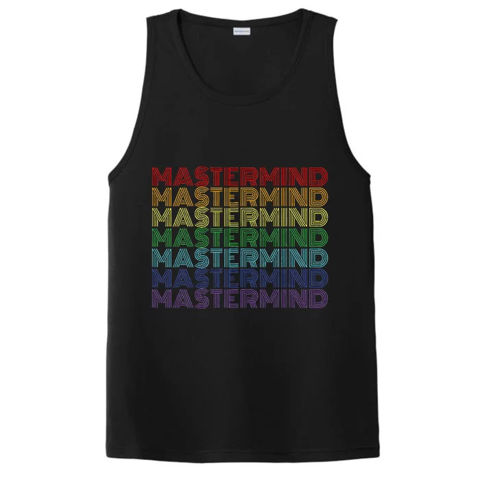 Mastermind Retro Rainbow Gift For Music Fan Performance Tank