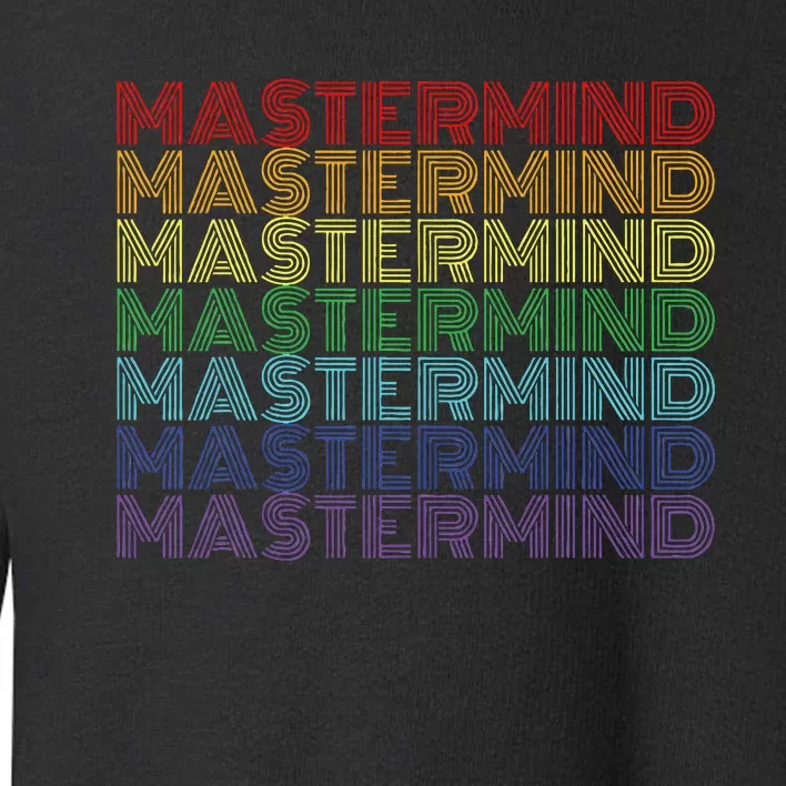 Mastermind Retro Rainbow Gift For Music Fan Toddler Sweatshirt