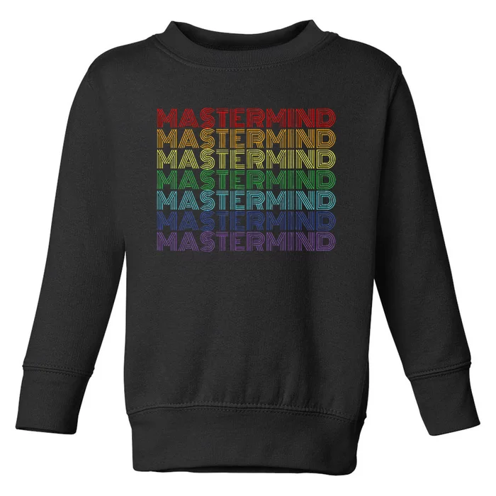 Mastermind Retro Rainbow Gift For Music Fan Toddler Sweatshirt