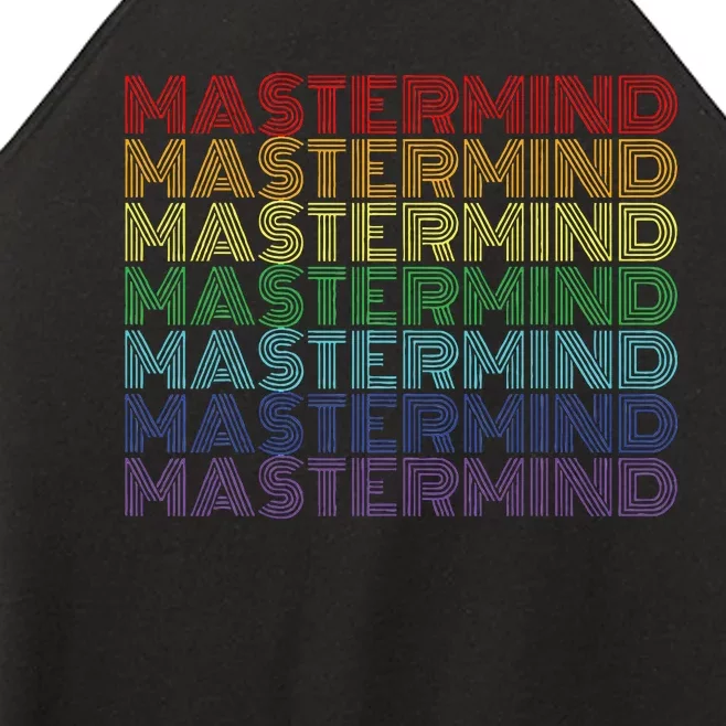 Mastermind Retro Rainbow Gift For Music Fan Women’s Perfect Tri Rocker Tank