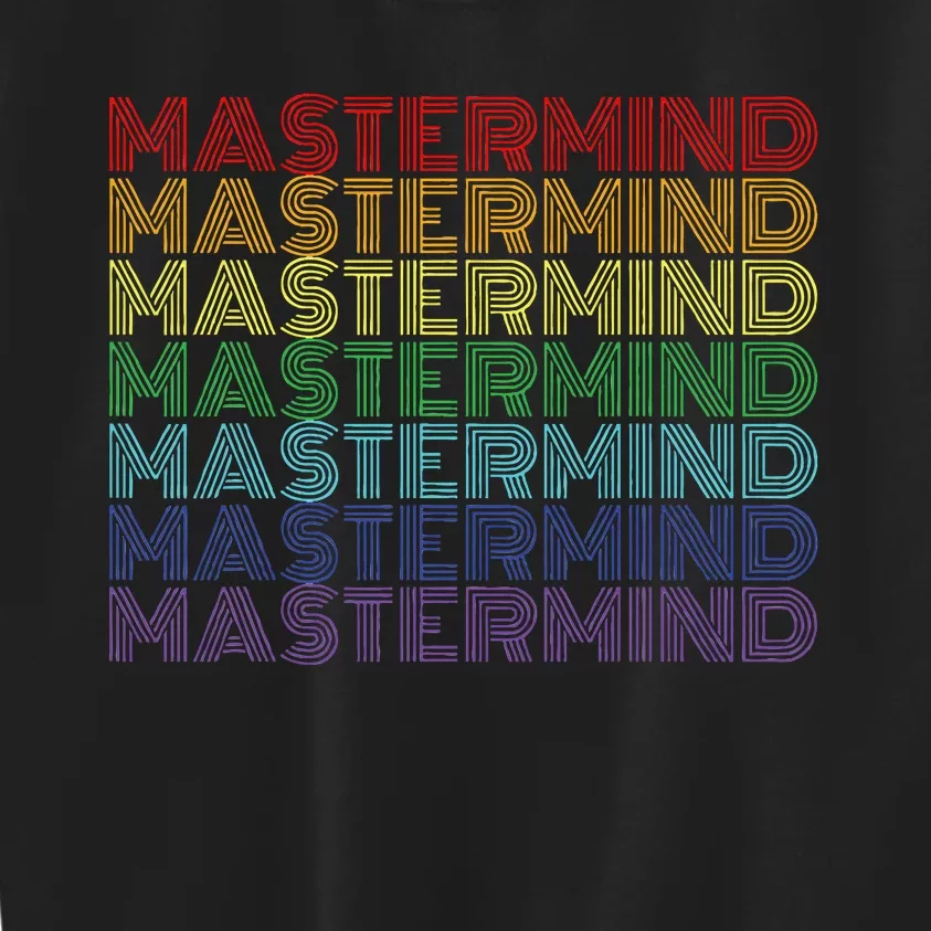 Mastermind Retro Rainbow Gift For Music Fan Kids Sweatshirt