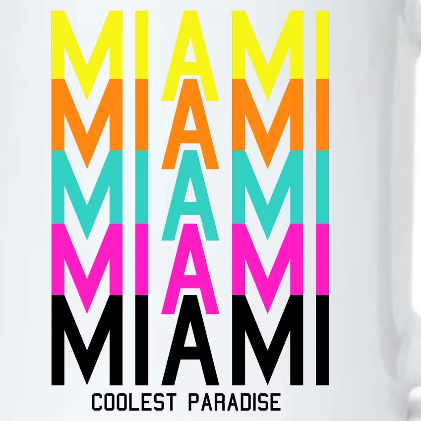 Miami Retro Repeat Black Color Changing Mug