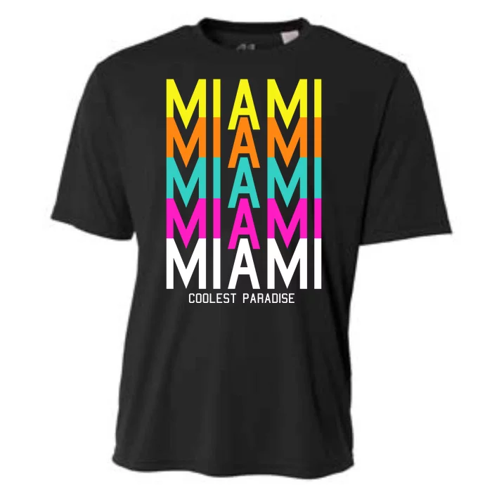 Miami Retro Repeat Cooling Performance Crew T-Shirt