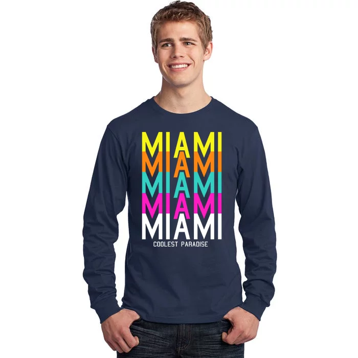 Miami Retro Repeat Tall Long Sleeve T-Shirt