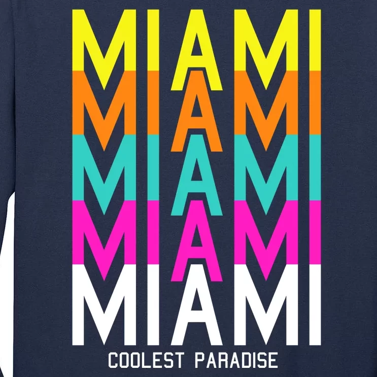 Miami Retro Repeat Tall Long Sleeve T-Shirt