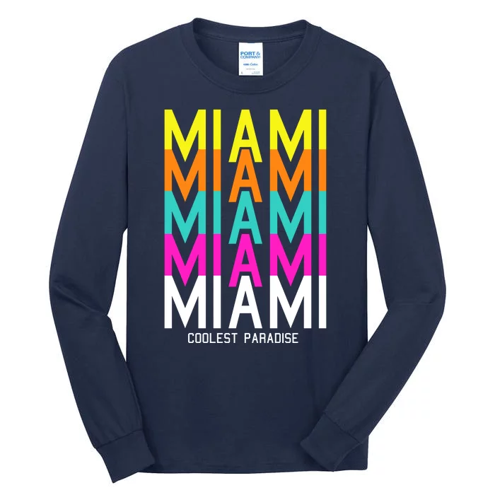 Miami Retro Repeat Tall Long Sleeve T-Shirt