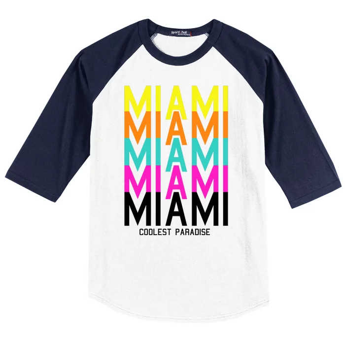 Miami Retro Repeat Baseball Sleeve Shirt