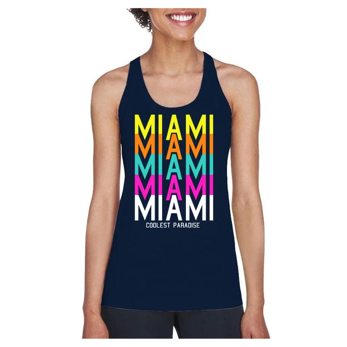 Miami Retro Repeat Women's Racerback Tank