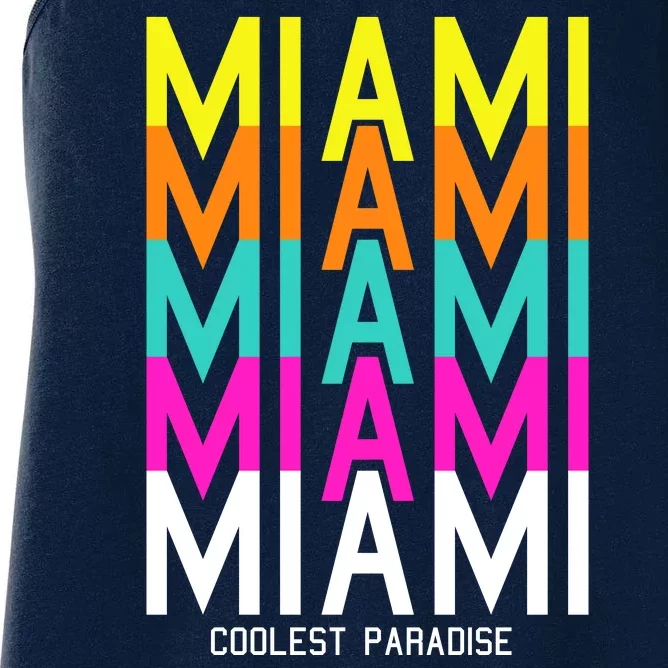 Miami Retro Repeat Women's Racerback Tank