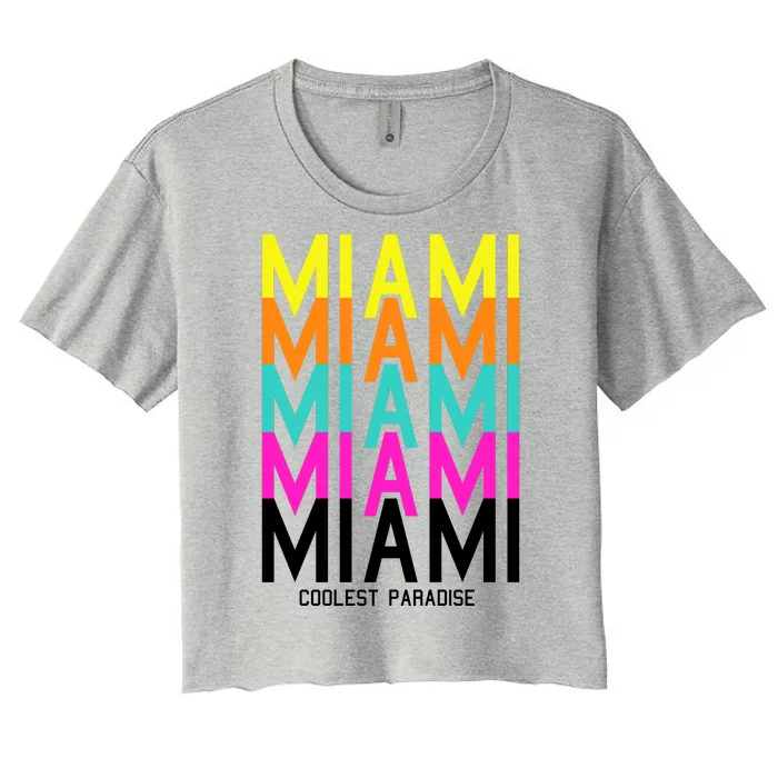 Miami Retro Repeat Women's Crop Top Tee