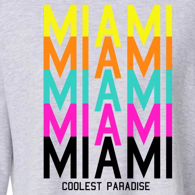 Miami Retro Repeat Cropped Pullover Crew