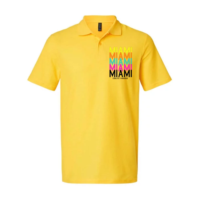 Miami Retro Repeat Softstyle Adult Sport Polo