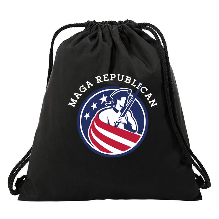 MAGA Republican Conservative Anti Biden Drawstring Bag