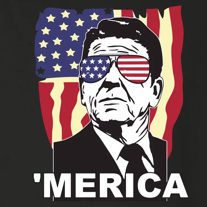 Merica Ronald Reagan Funny Usa Stars And Strips Proud American Toddler Long Sleeve Shirt