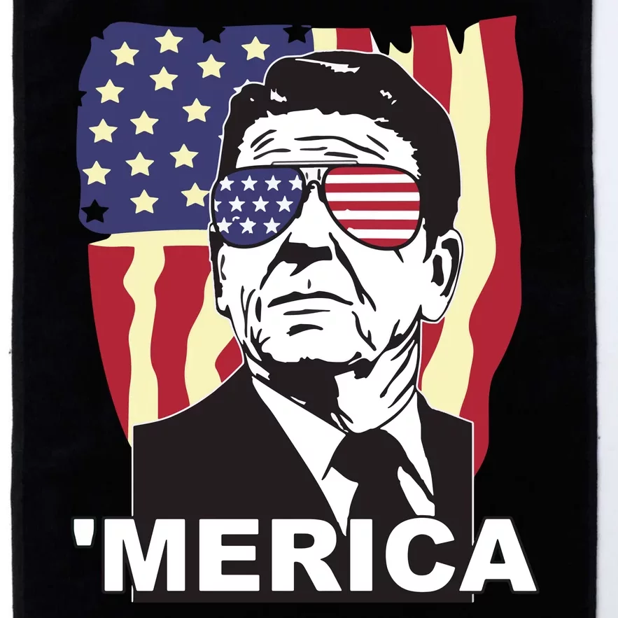 Merica Ronald Reagan Funny Usa Stars And Strips Proud American Platinum Collection Golf Towel