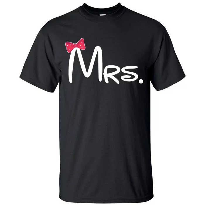 Mrs. Bow Tie Cute Matching Couples Tall T-Shirt