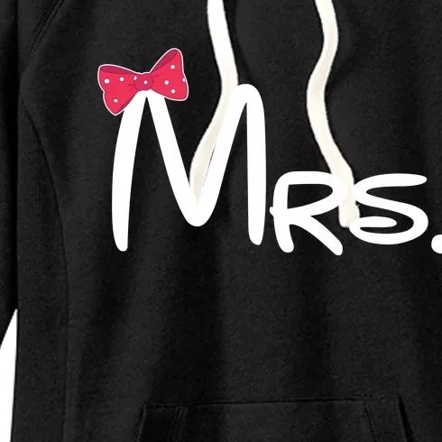 Mrs. Bow Tie Cute Matching Couples Women's Fleece Hoodie