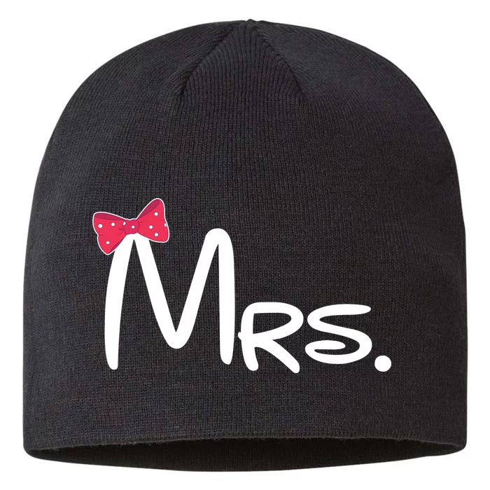 Mrs. Bow Tie Cute Matching Couples 8 1/2in Sustainable Knit Beanie