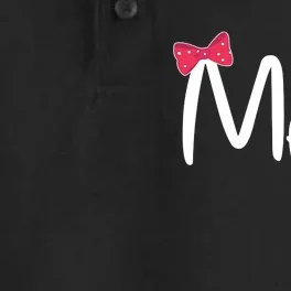 Mrs. Bow Tie Cute Matching Couples Dry Zone Grid Performance Polo