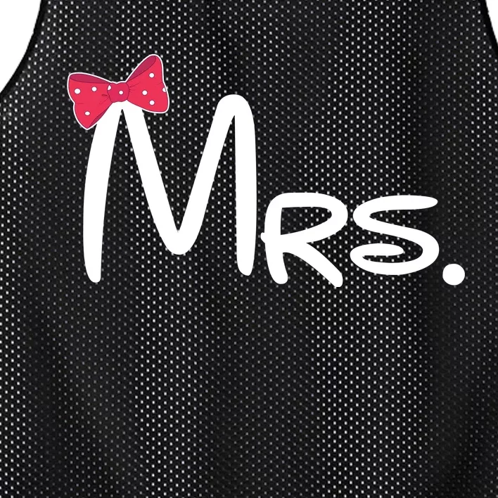 Mrs. Bow Tie Cute Matching Couples Mesh Reversible Basketball Jersey Tank