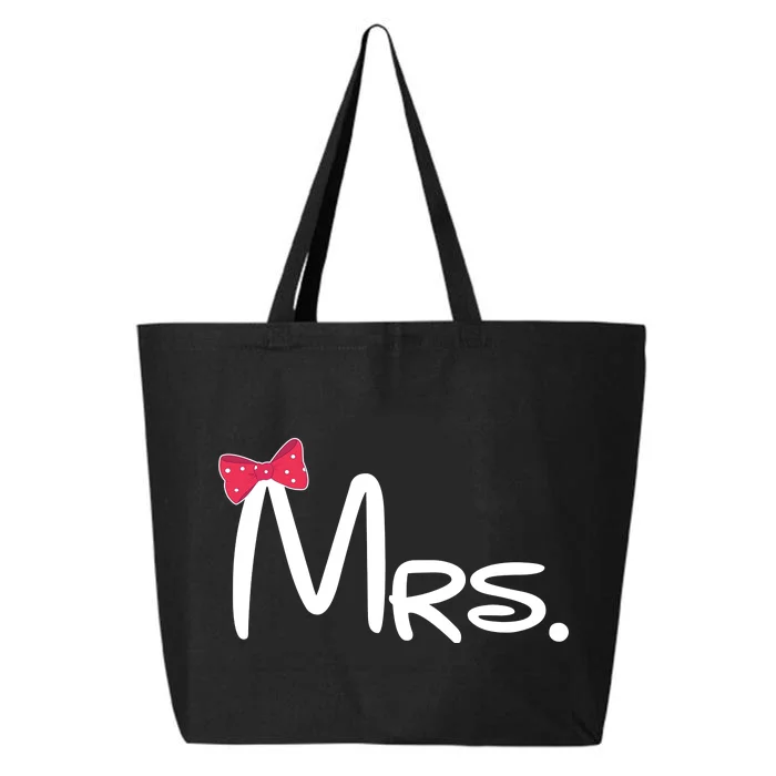 Mrs. Bow Tie Cute Matching Couples 25L Jumbo Tote