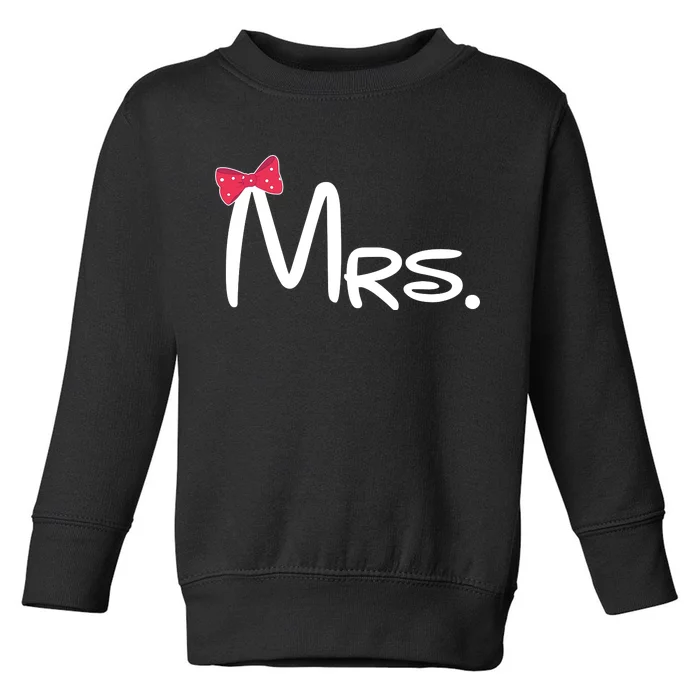 Mrs. Bow Tie Cute Matching Couples Toddler Sweatshirt