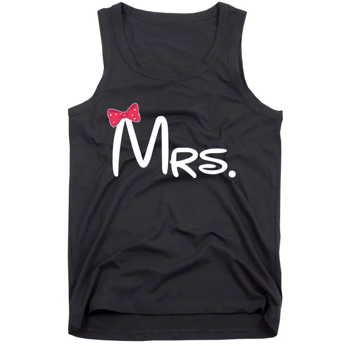 Mrs. Bow Tie Cute Matching Couples Tank Top