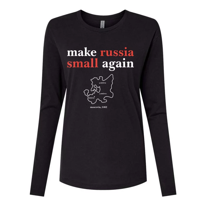 Make Russia Small Again  Funny Make Russia Small Again Womens Cotton Relaxed Long Sleeve T-Shirt