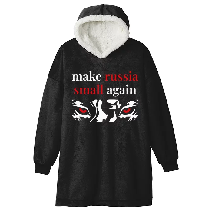 Make Russia Small Again Tiger Red Eyes Hooded Wearable Blanket