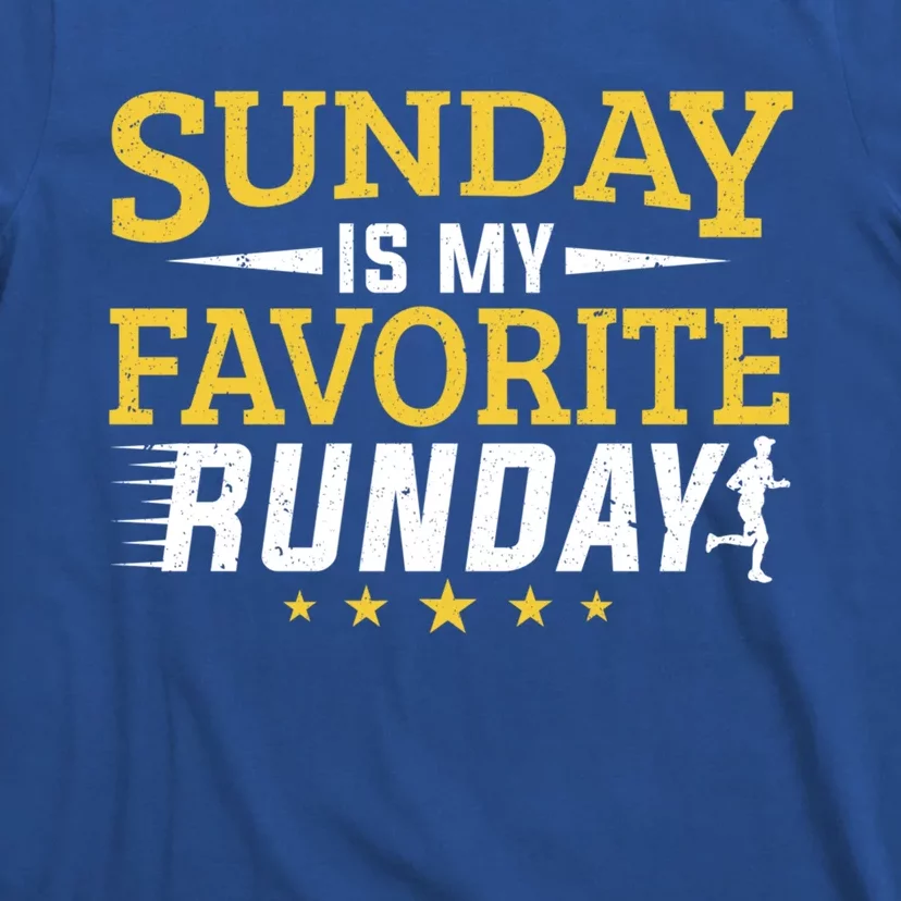 Marathon Runner Sunday Is My Favorite Runday Half Marathon Funny Gift T-Shirt