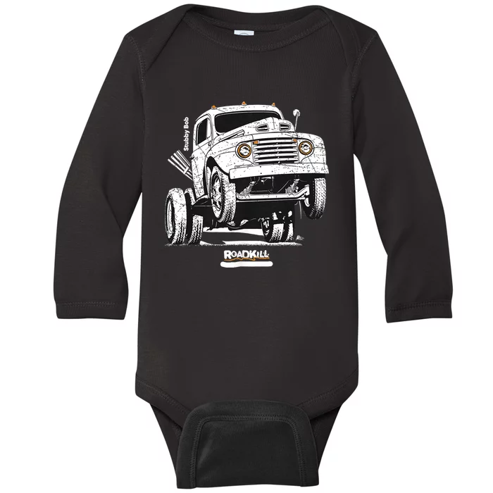 Motortrend Roadkill Stubby Bob Baby Long Sleeve Bodysuit